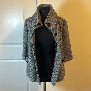 Forever 21 Black & White Peacoat Size Small